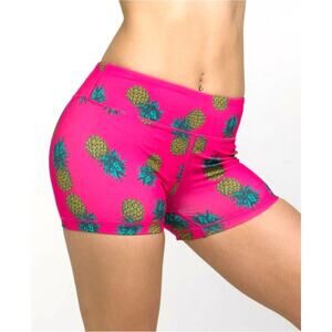 IAB Pink Pineapple Athletic Shorts Sz 10 Large